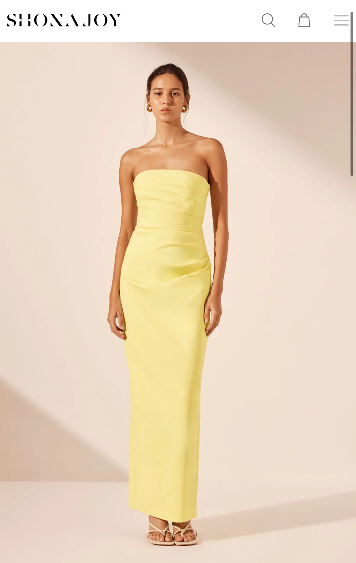 Rent a Shona Joy Lani Strapless Draped Maxi Dress