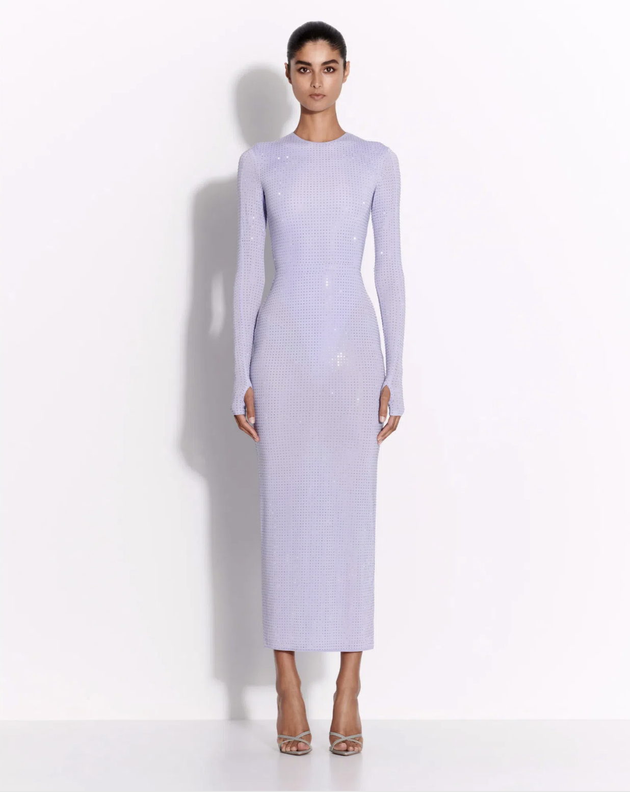 Affordable Alex Perry Long Sleeve Crystal Dress