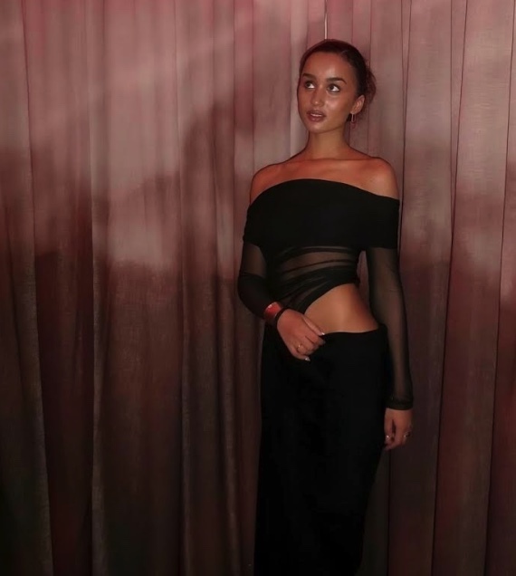 Designer rental Benni Yasmin Off Shoulder Maxi