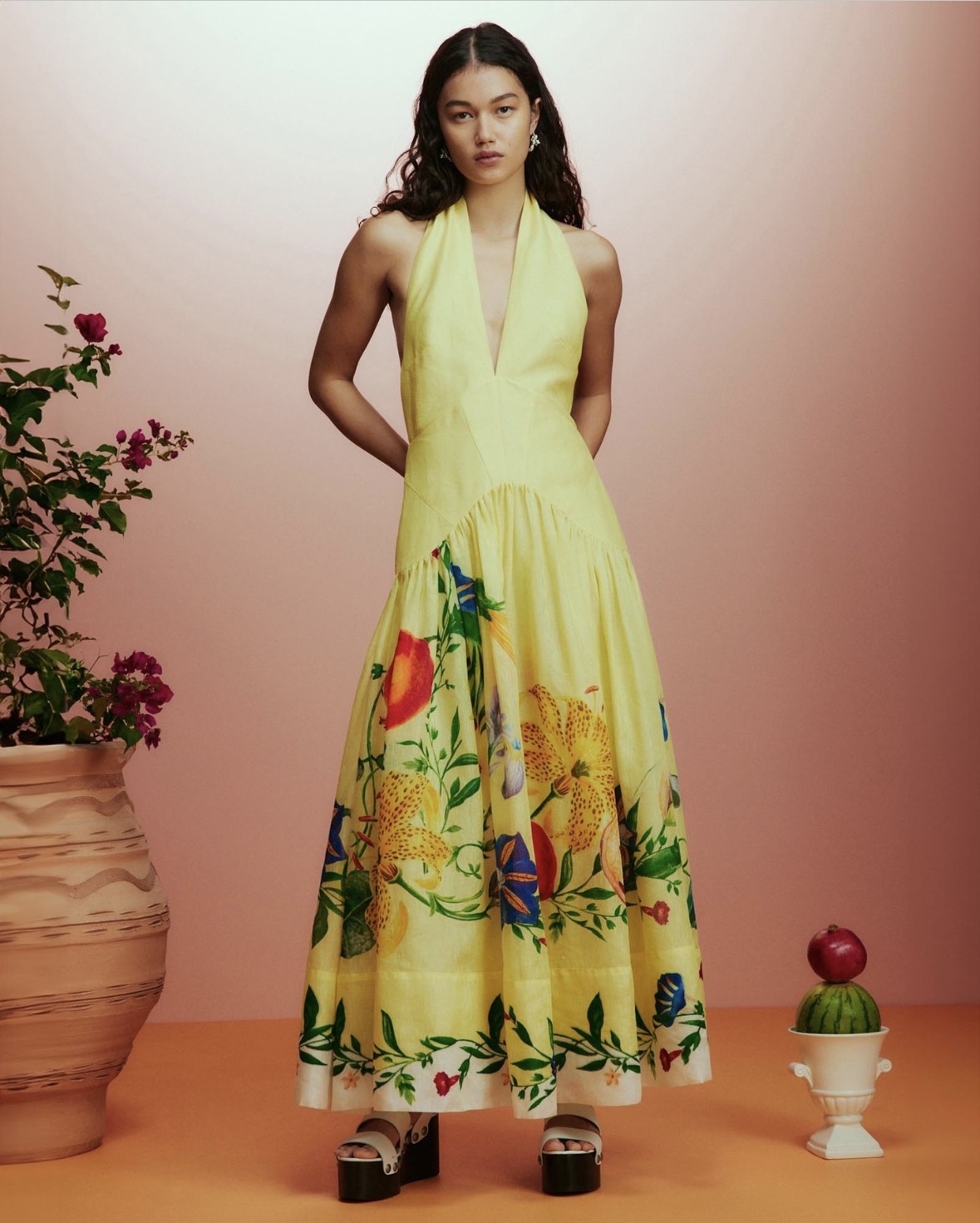 Affordable Alemais Dahlia Halter Gown