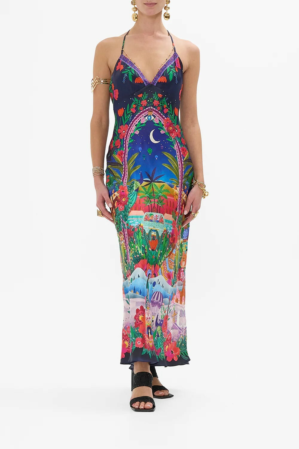 Hire a Camilla Chain Detail Slip Dress Midnight Muses