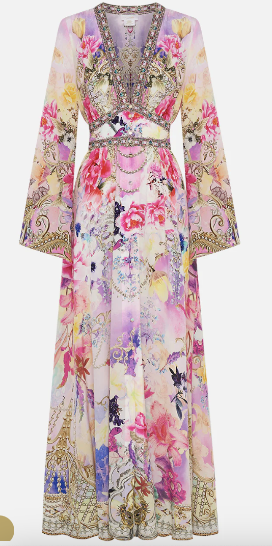 Rental Camilla Camilla Sonic Symphonies Kimono Sleeve Dress With Shirring Detail