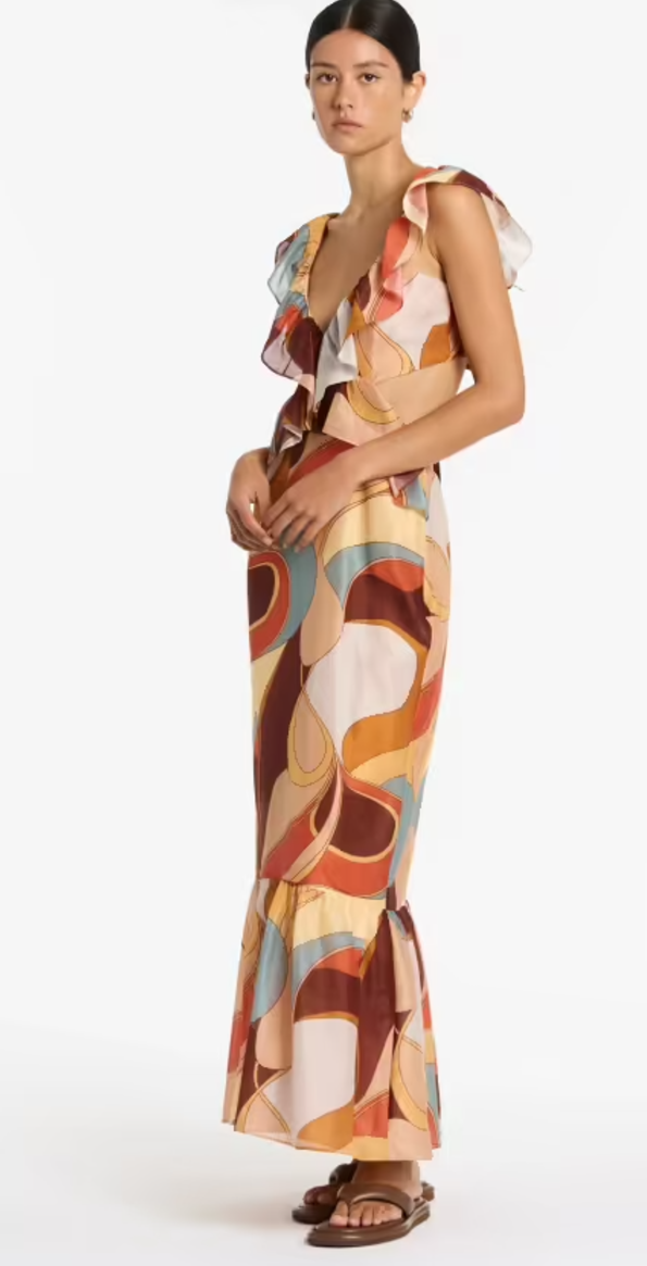 Cheap designer Sir The Label Vista Frill Midi Dress