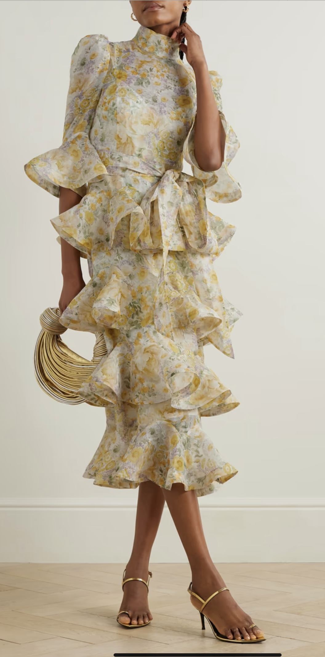 Hire a Zimmermann Harmony Tiered Midi Dress