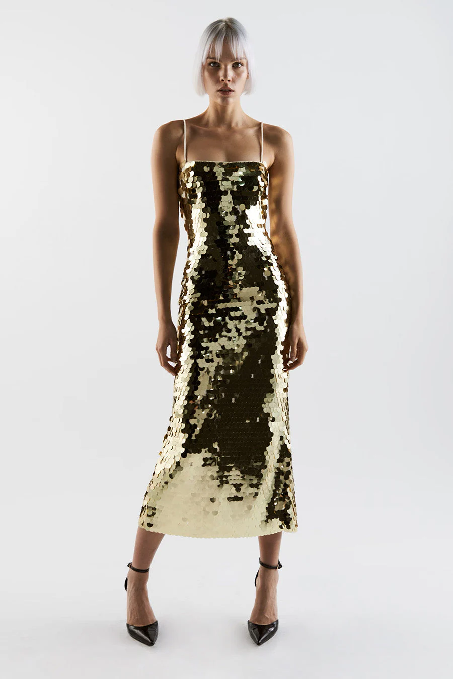 Loan a New Arrivals By Ilkyaz Ozel Phoenix In Serpent Doré Dress