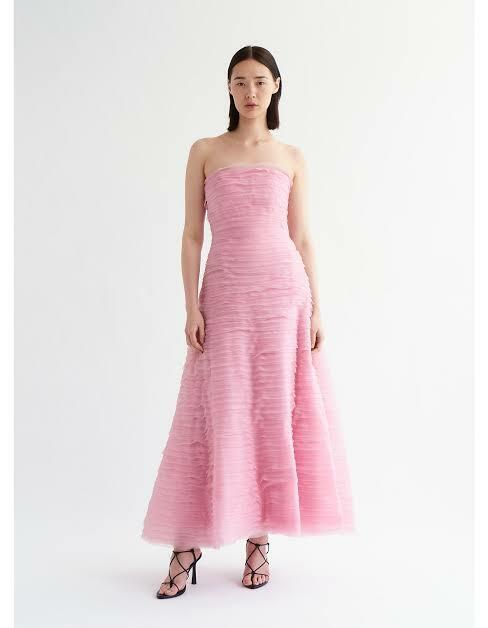 Rental Aje Soundscapes Maxi Dress In Chalk Pink