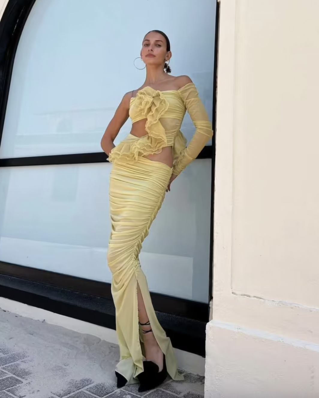 Rent a Bec & Bridge Spiral Crush Asymmetrical Maxi Dress