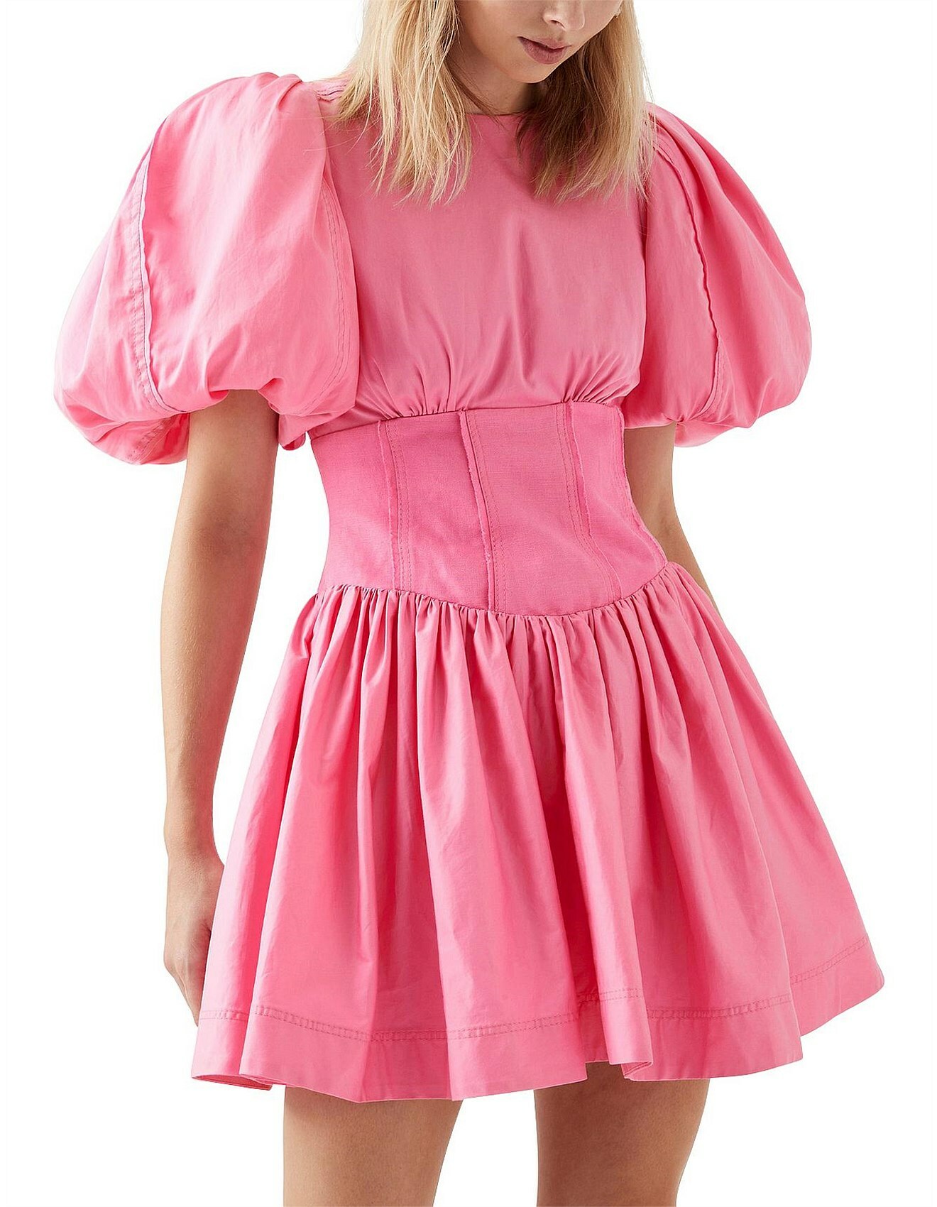 Designer rental Aje Aje Gianna Puff Sleeve Mini Dress
