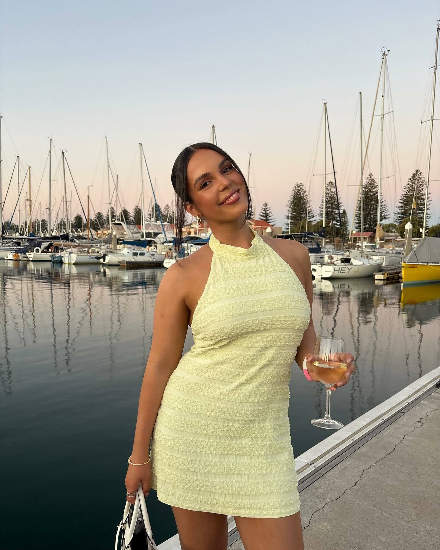 Designer rental With Harper Lu Lemon Halter Dress