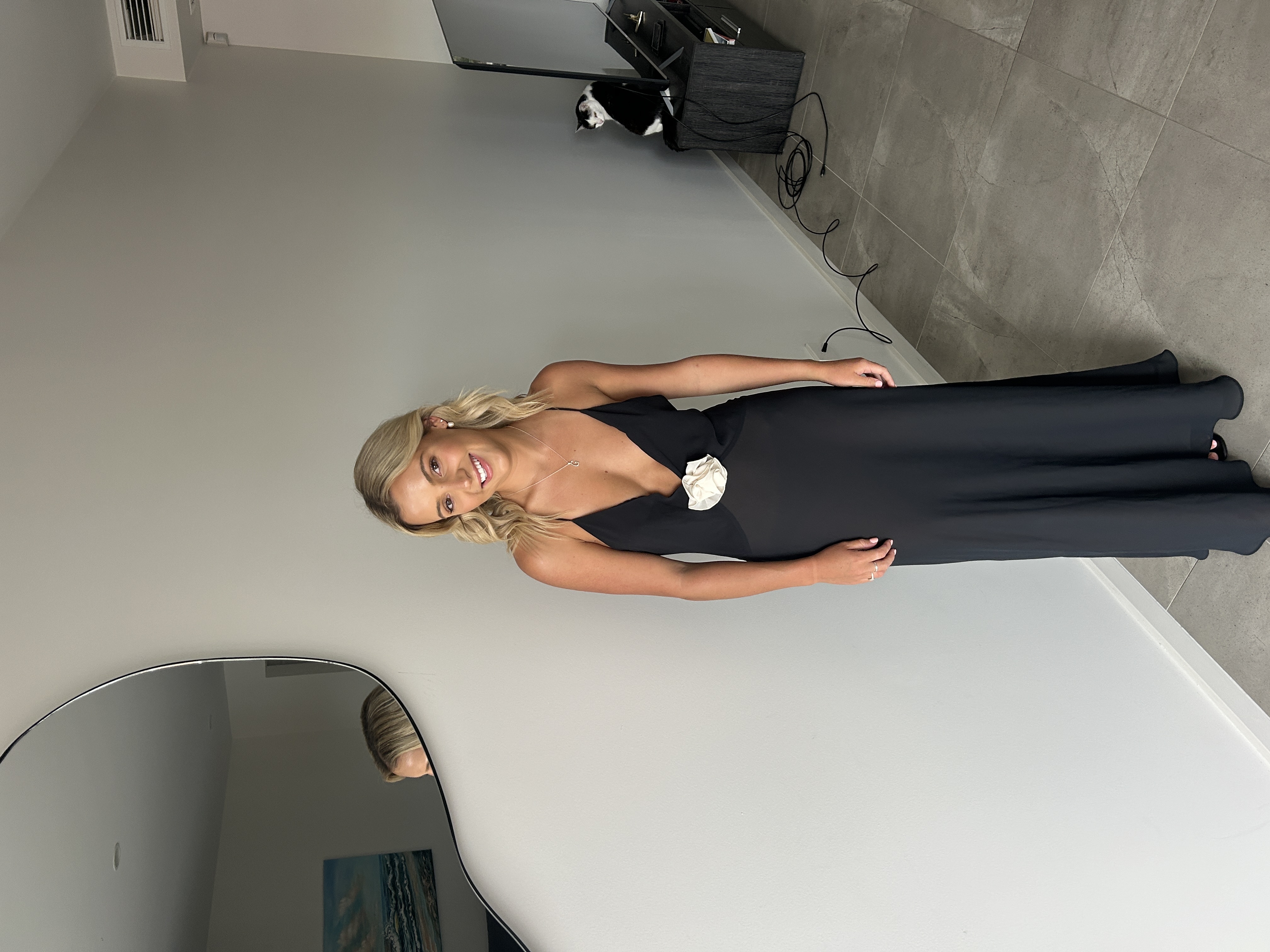 Rent a Helsa Sheer Deep V Maxi Dress