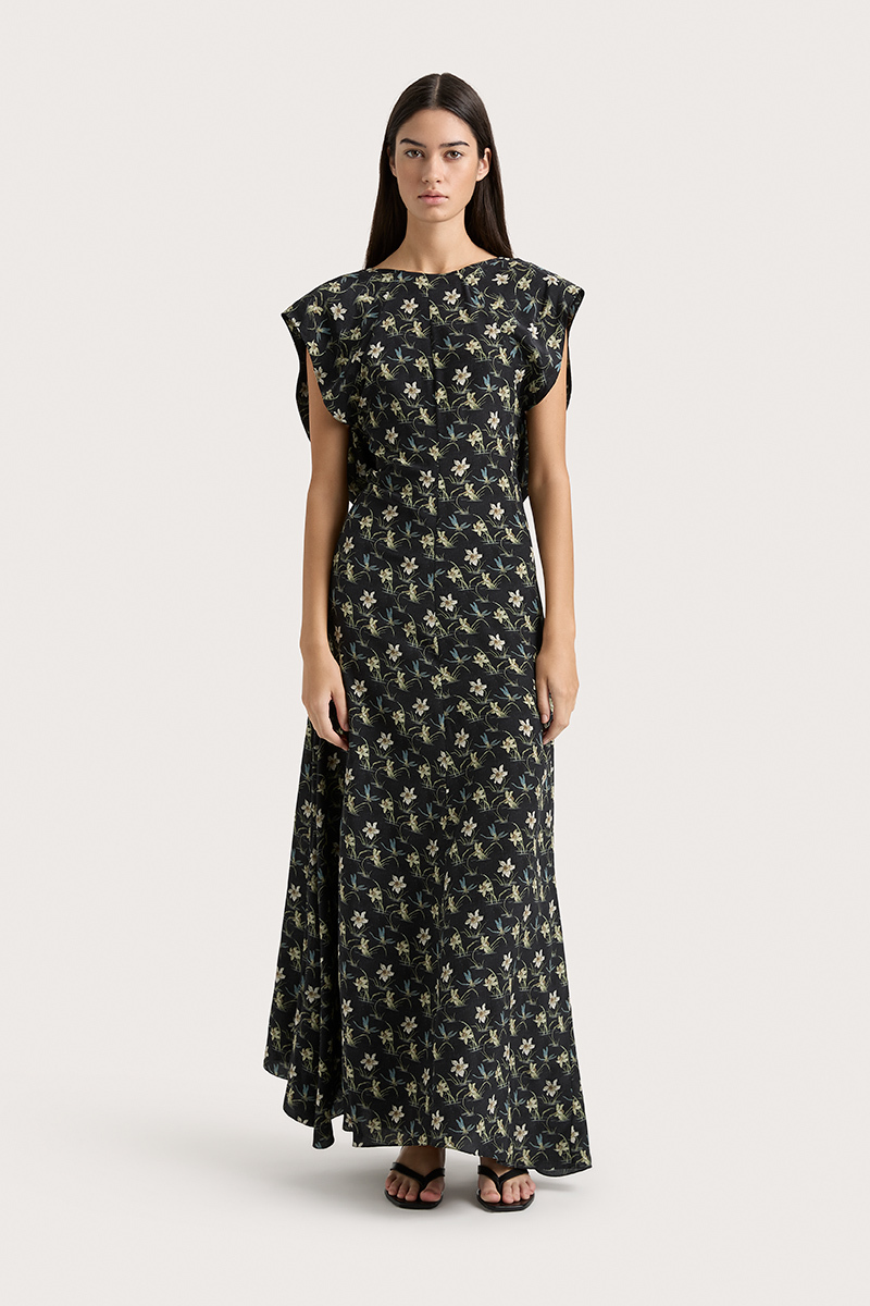 Rent a Faithfull The Brand Paloma Maxi Dress Black Floral