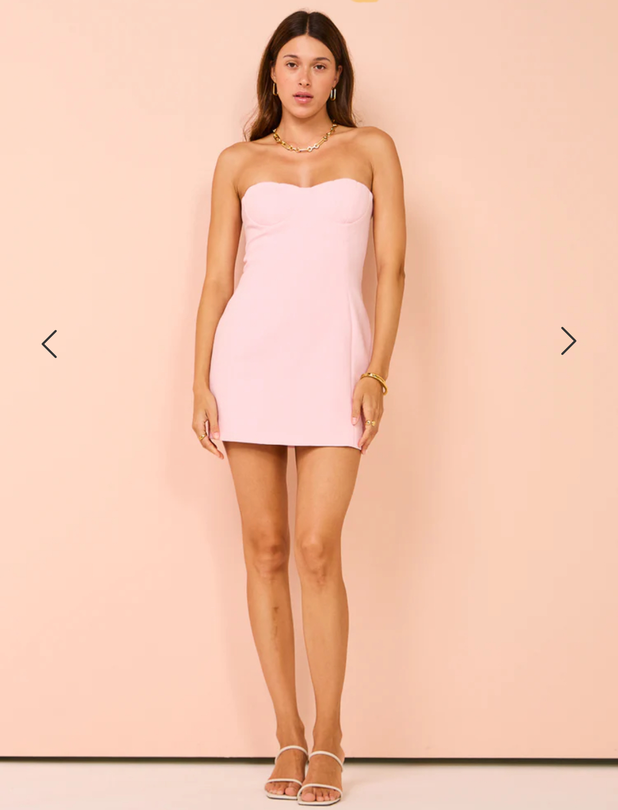 Borrow a By Issy Scalloped Bodice Mini Dress In Candy Pink