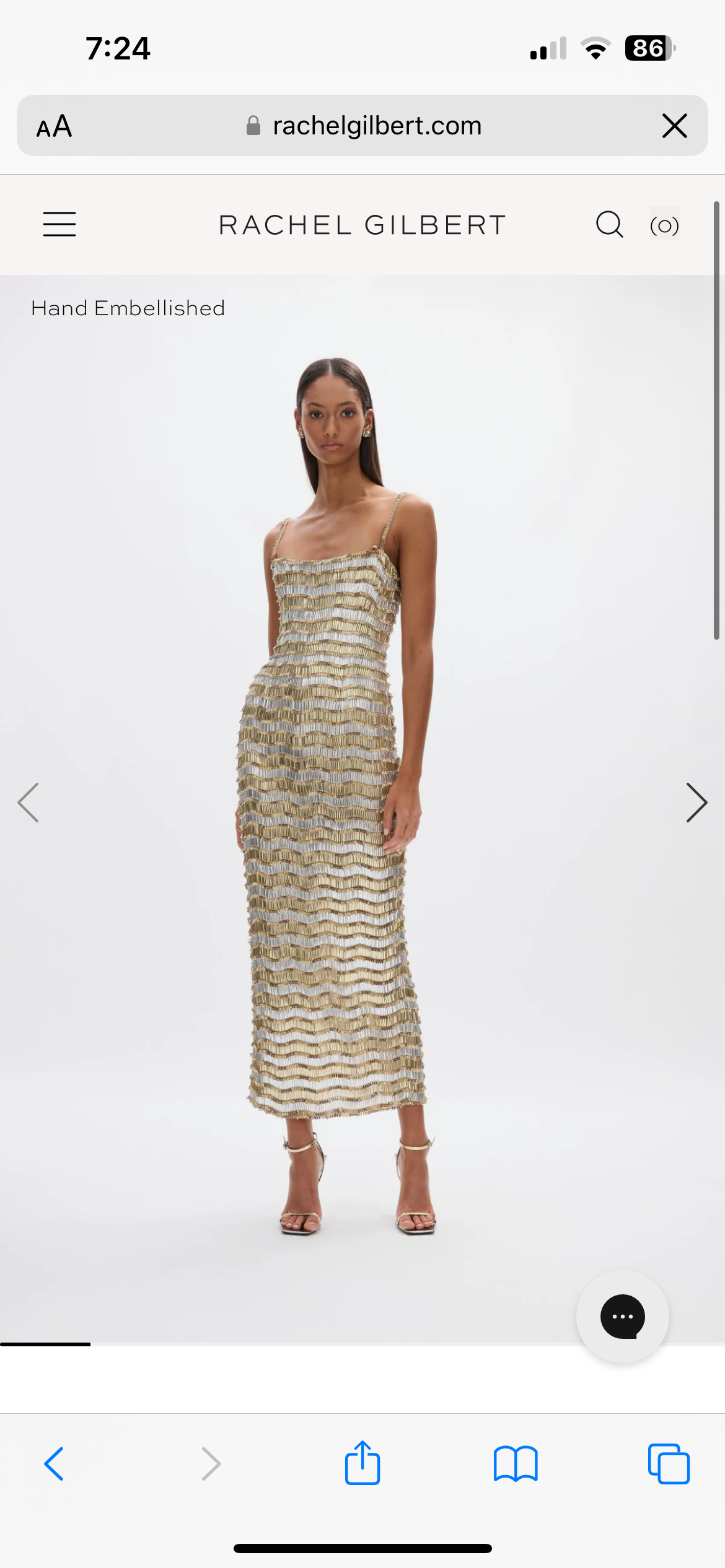 For rent a Rachel Gilbert Zeph Gown Gold