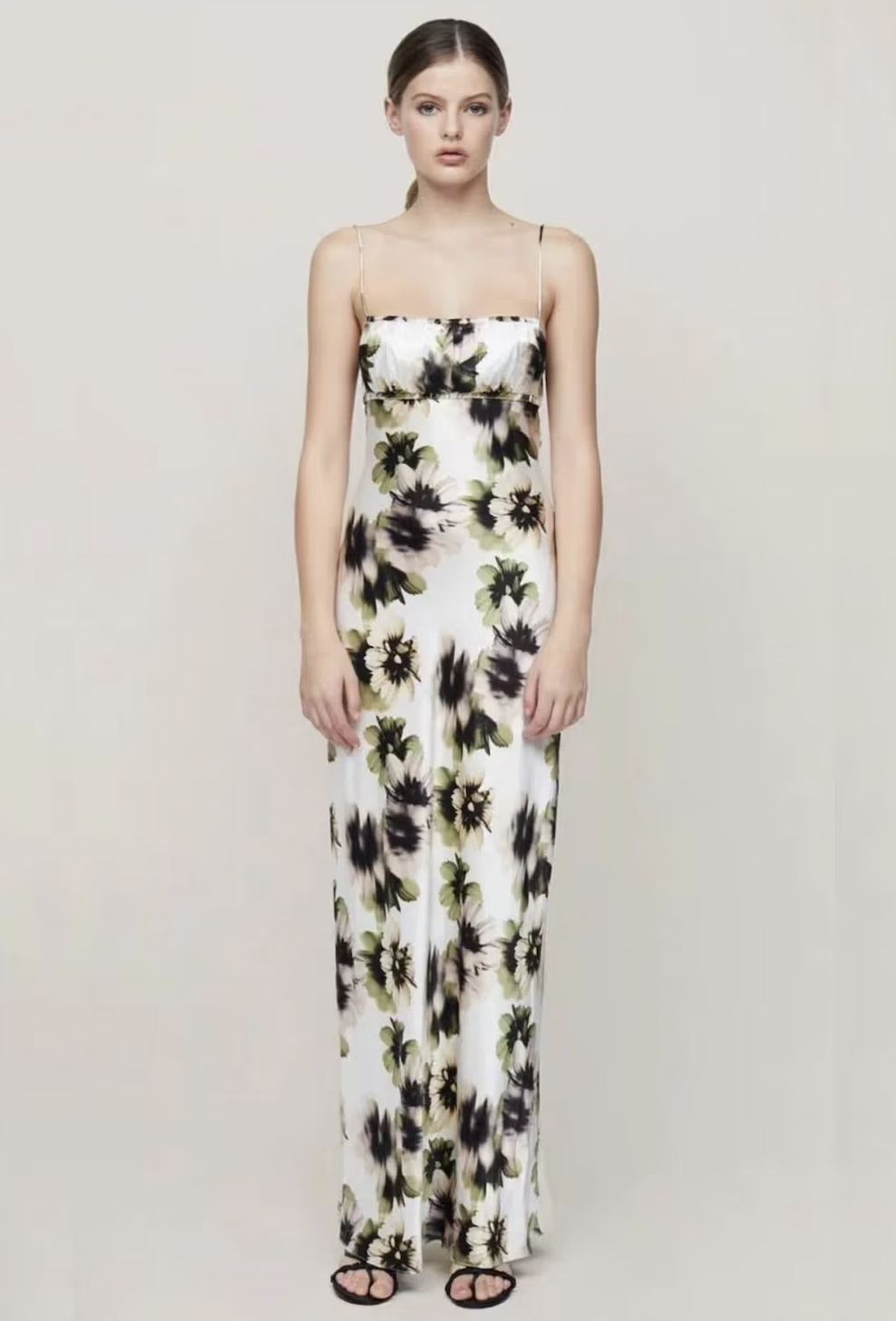 Hire a Bec & Bridge Bloom Silk Maxi Dress Ivory Floral