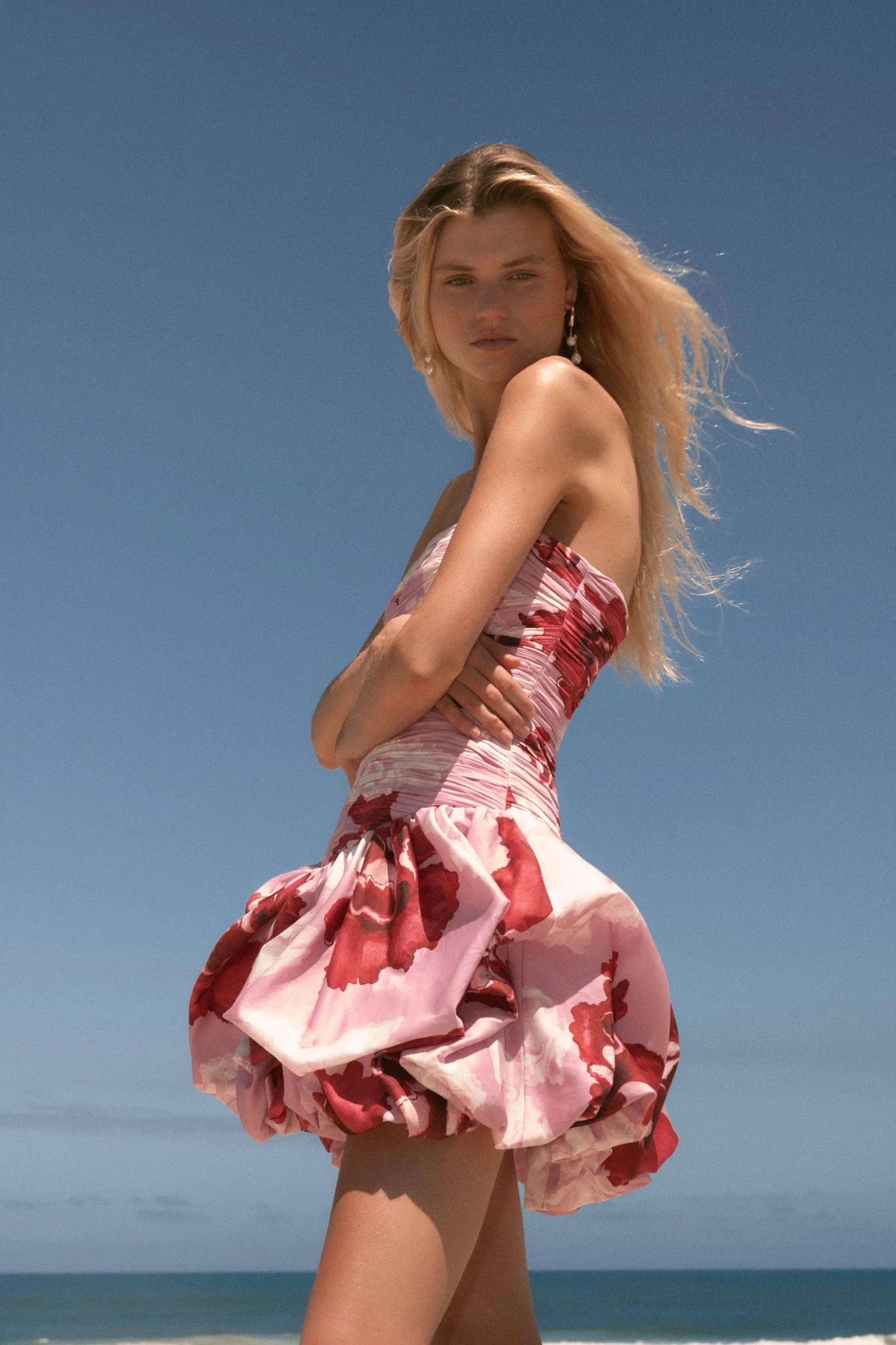 Borrow a Aje Violette Bubble Hem Mini Dress