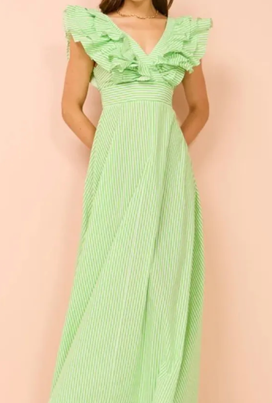 Loan a Aston Studio Letitia Dress Lime Strip