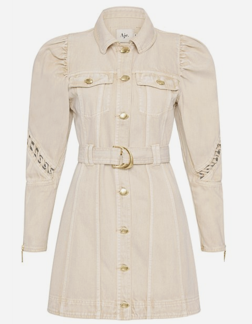 For rent a Aje Effie Braided Denim Dress Mini