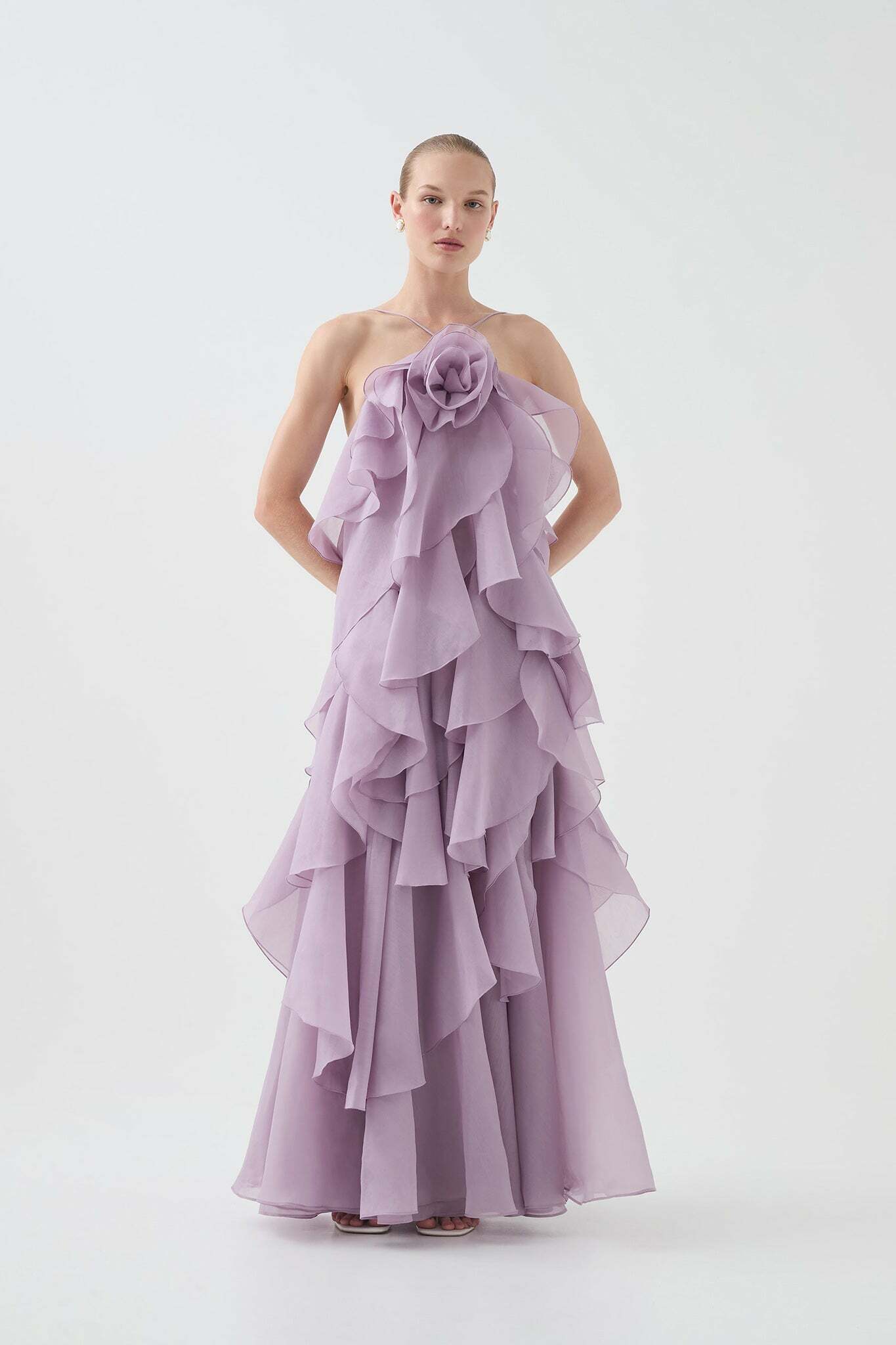 Rent a Aje Aje Pandorea Layered Maxi Dress Lilac