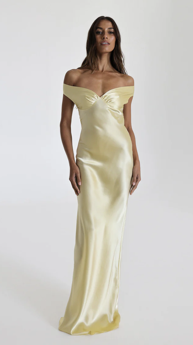 Borrow a NATALIE ROLT Bridget Dress In Lemon