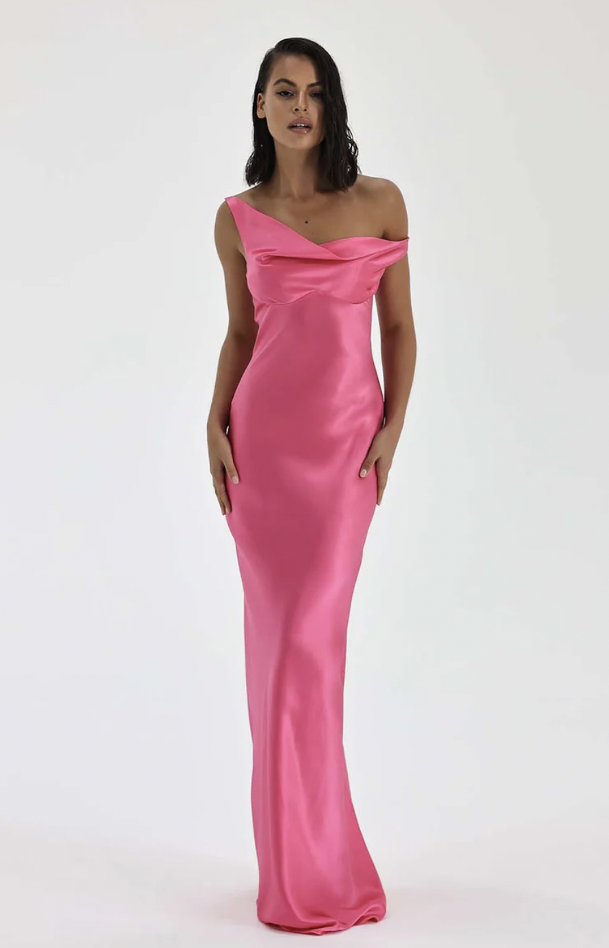 Hire a NATALIE ROLT Monika Gown In Neon Pink