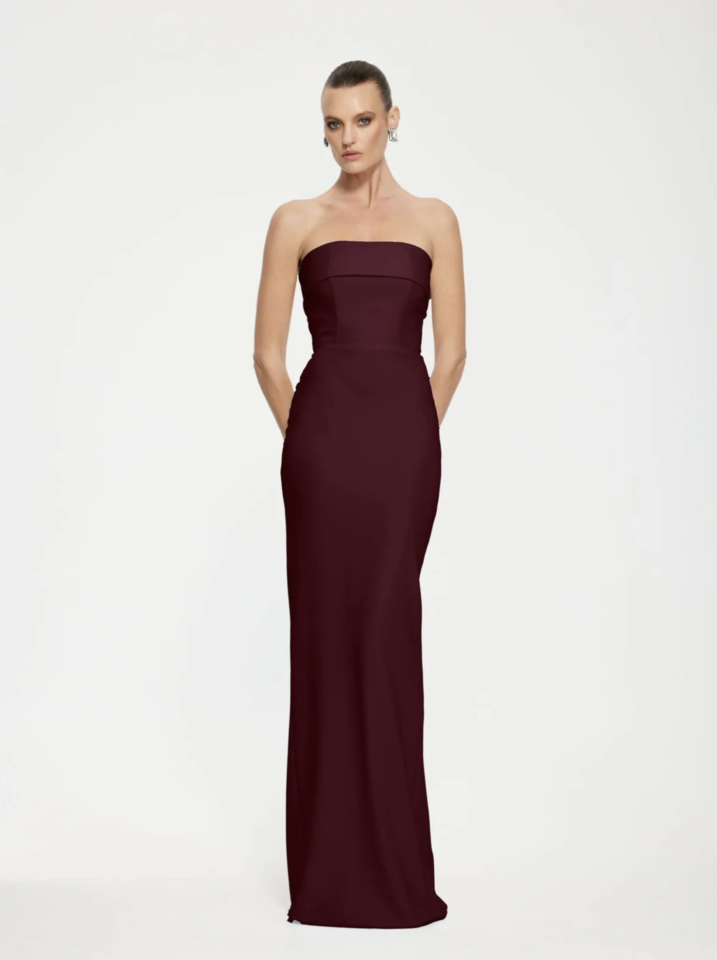 Hire a Effie Kats Monroe Gown Wine Size Xs (6)
