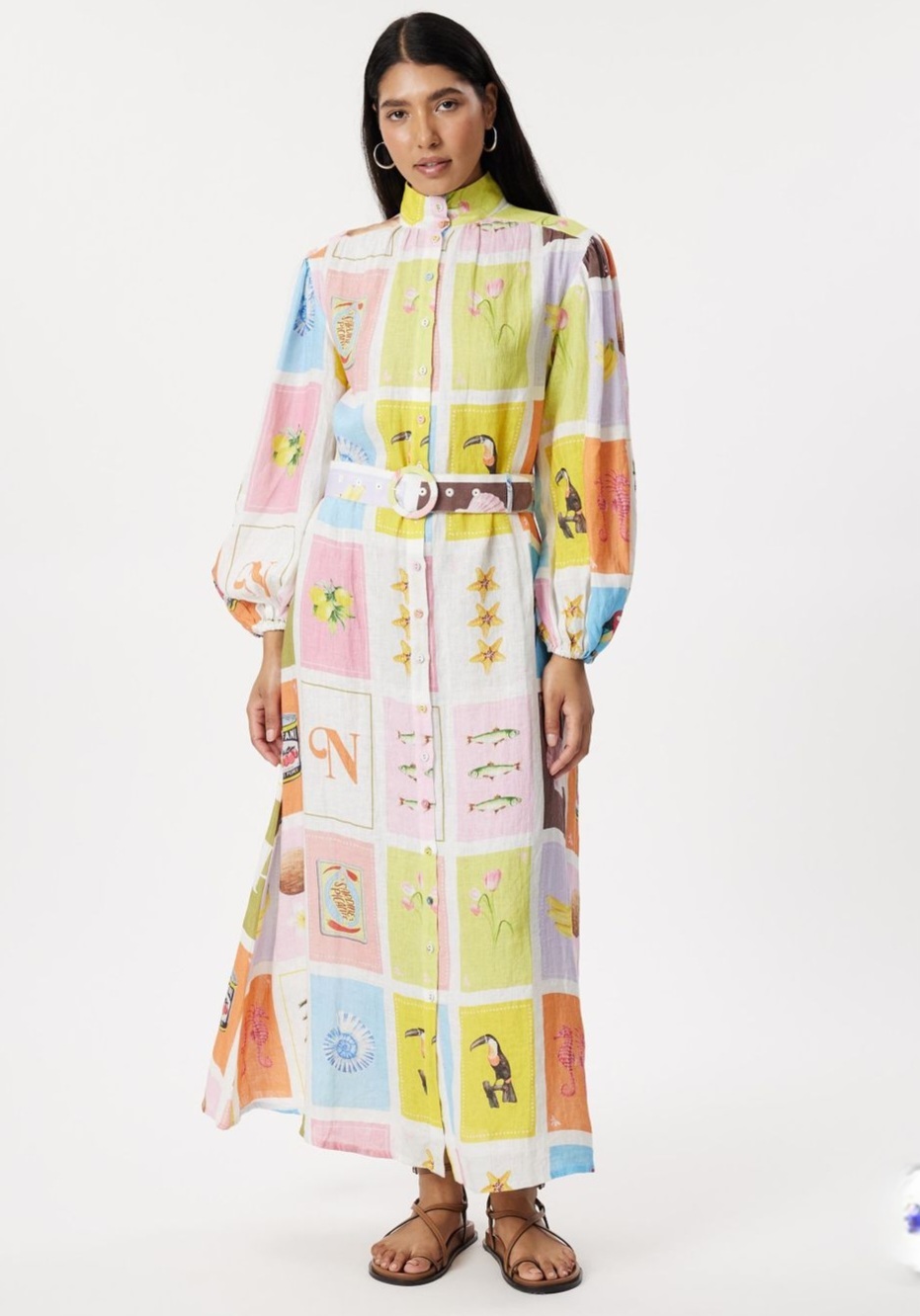 Rental Palm Noosa Cartegena Print Noddy Dress