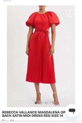 Rent a Rebecca Rebecca Vallance Magdalena Open Back Satin Midi Dress