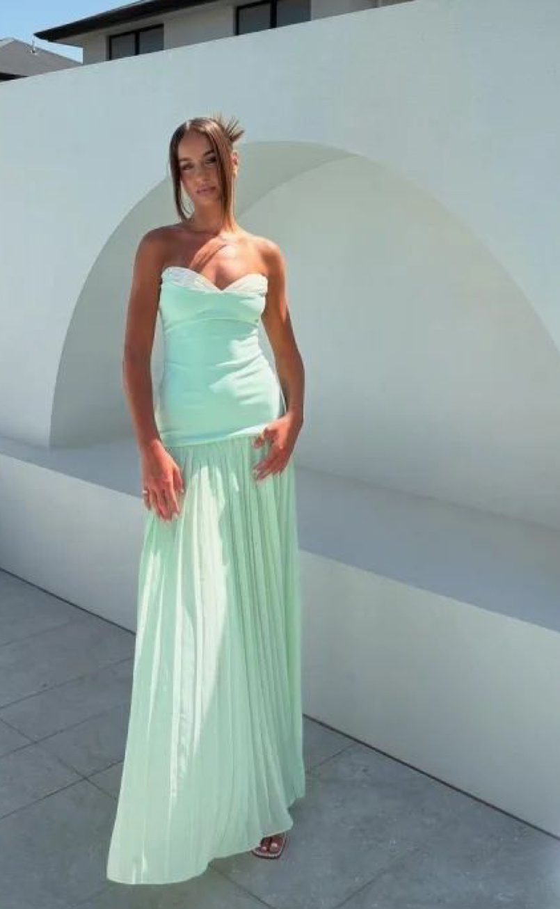 Borrow a Jefre Sèi Nicolette Mint Maxi Gown