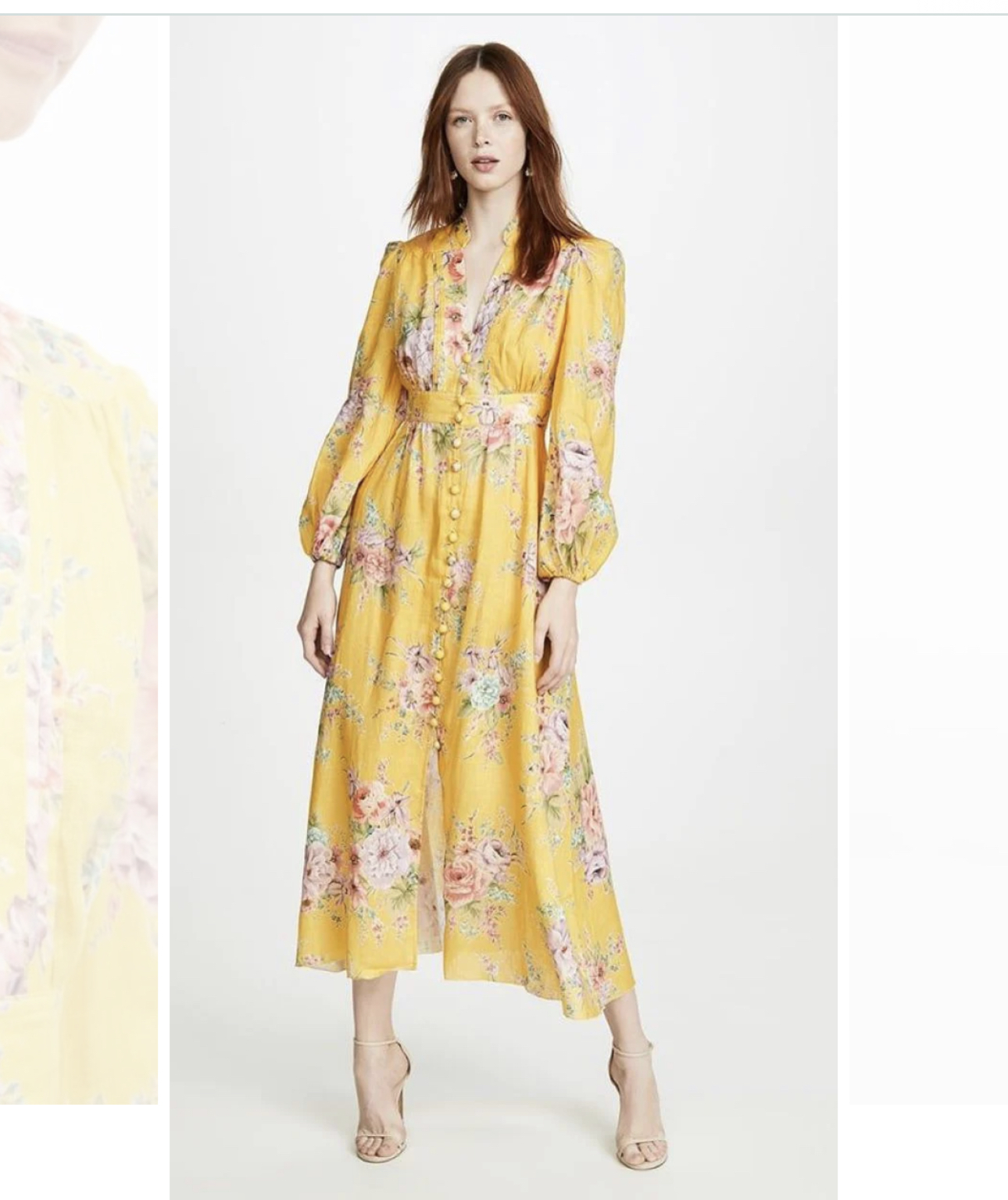 Rental Zimmermann Zimmermann Zinnia Floral Maxi Dress Yellow Size 2 / Au 12