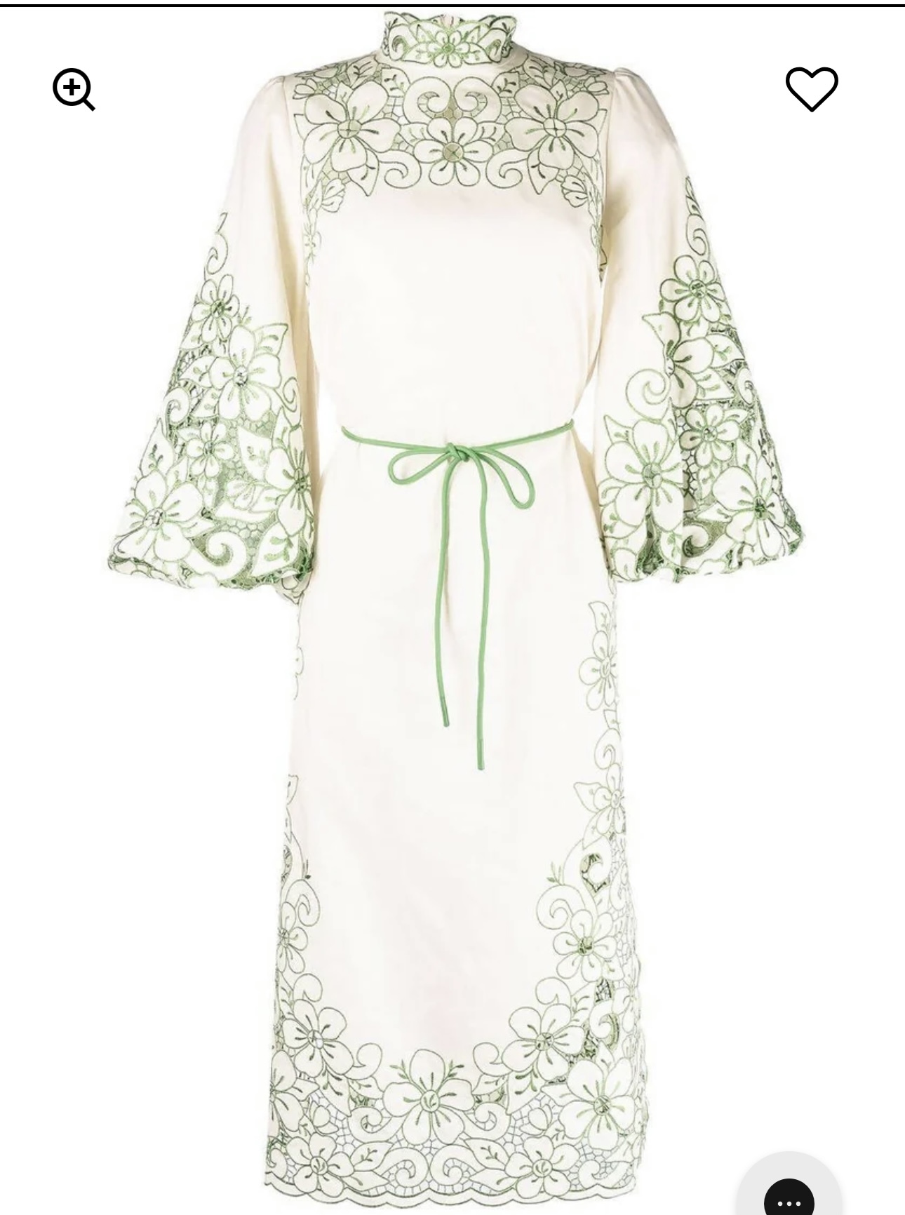 Cheap designer Zimmermann Zimmermann Teddy Floral Midi Dress Cream/Green Size 1 / Au 10