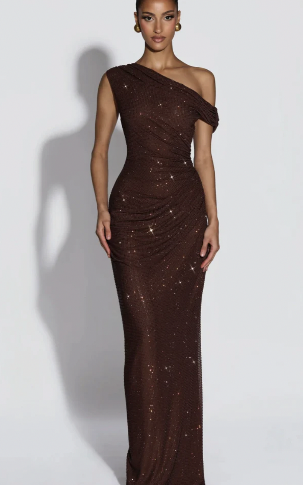 Borrow a Babyboo Ottilie Maxi Dress Plum Brown