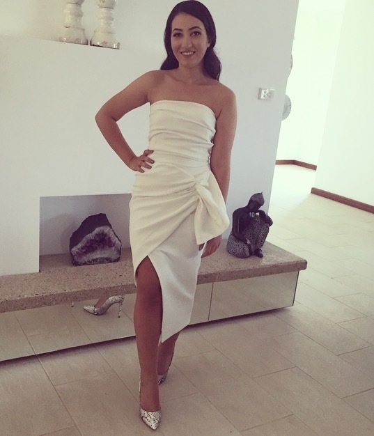 For rent a Maticevski Contoured Strapless Dress