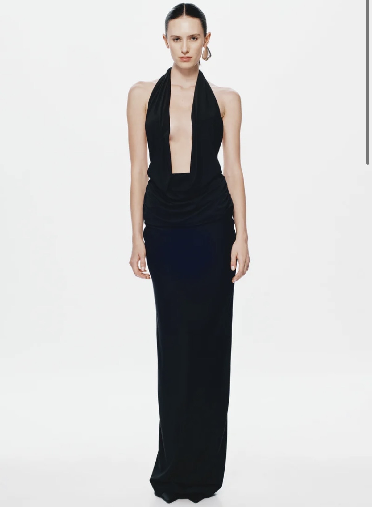 Hire a Misha The Vanessa Jersey Gown Black