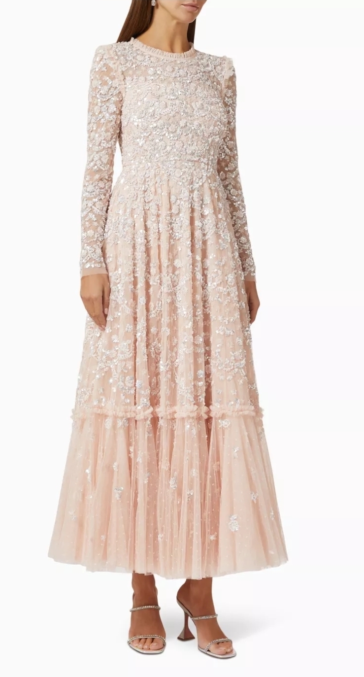 Loan a Needle & Thread Alina Sequin Dress In Tulle
