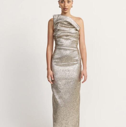 Rent a TOHJA Tacoma Dress Metallic Champagne