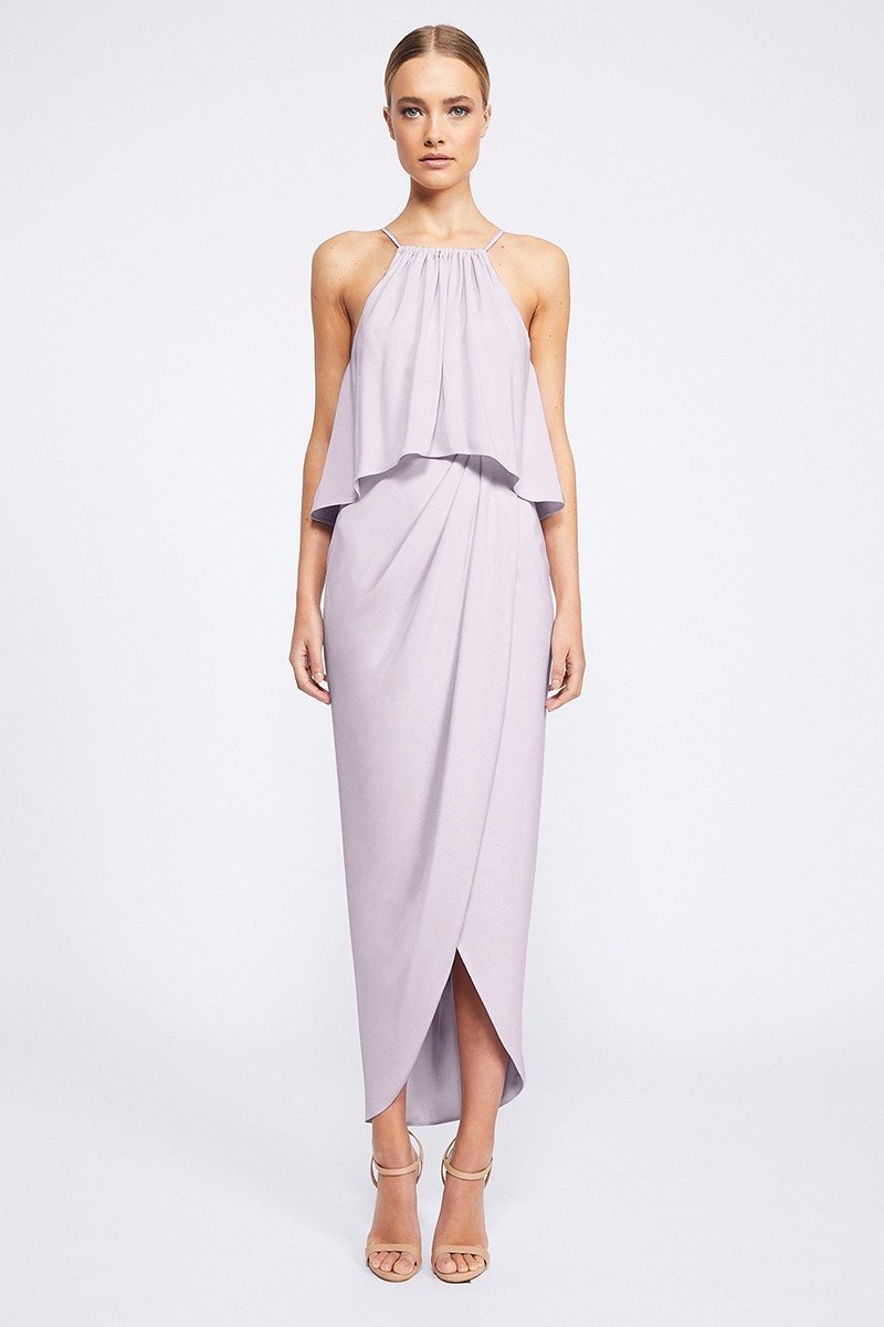 Hire a Shona Joy Core High Neck Frill Dress Lilac