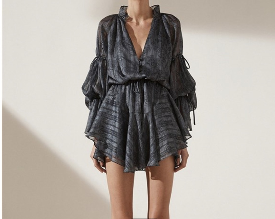 Loan a Shona Joy Marea Puff Sleeve Drawstring Mini