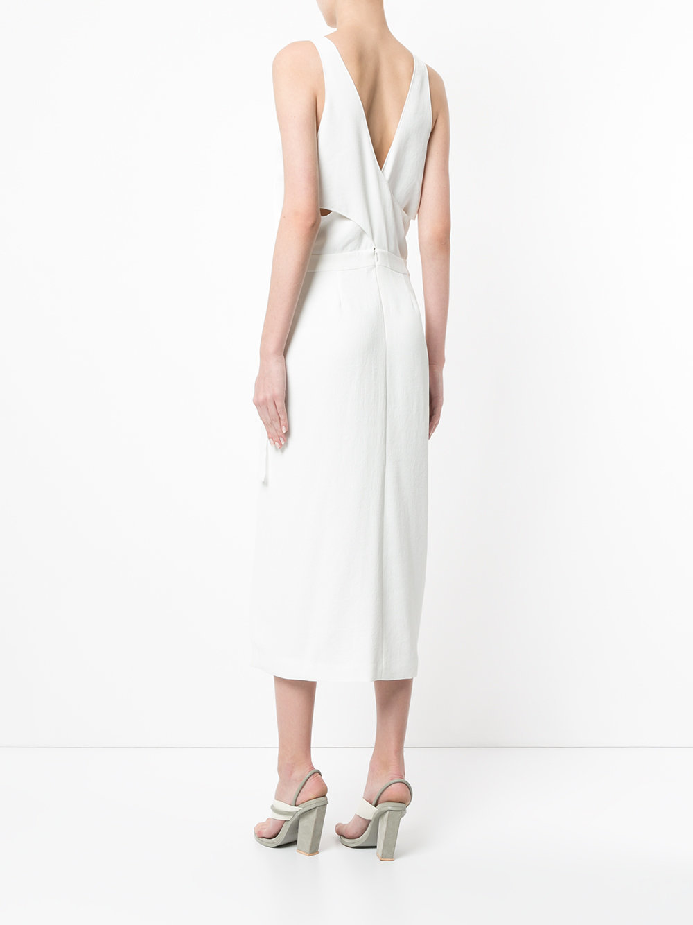 Designer rental Dion Lee White Wash Utility Dress