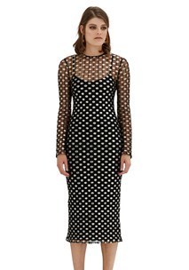 Formal rental By Johnny Metal Mesh Midi Dress