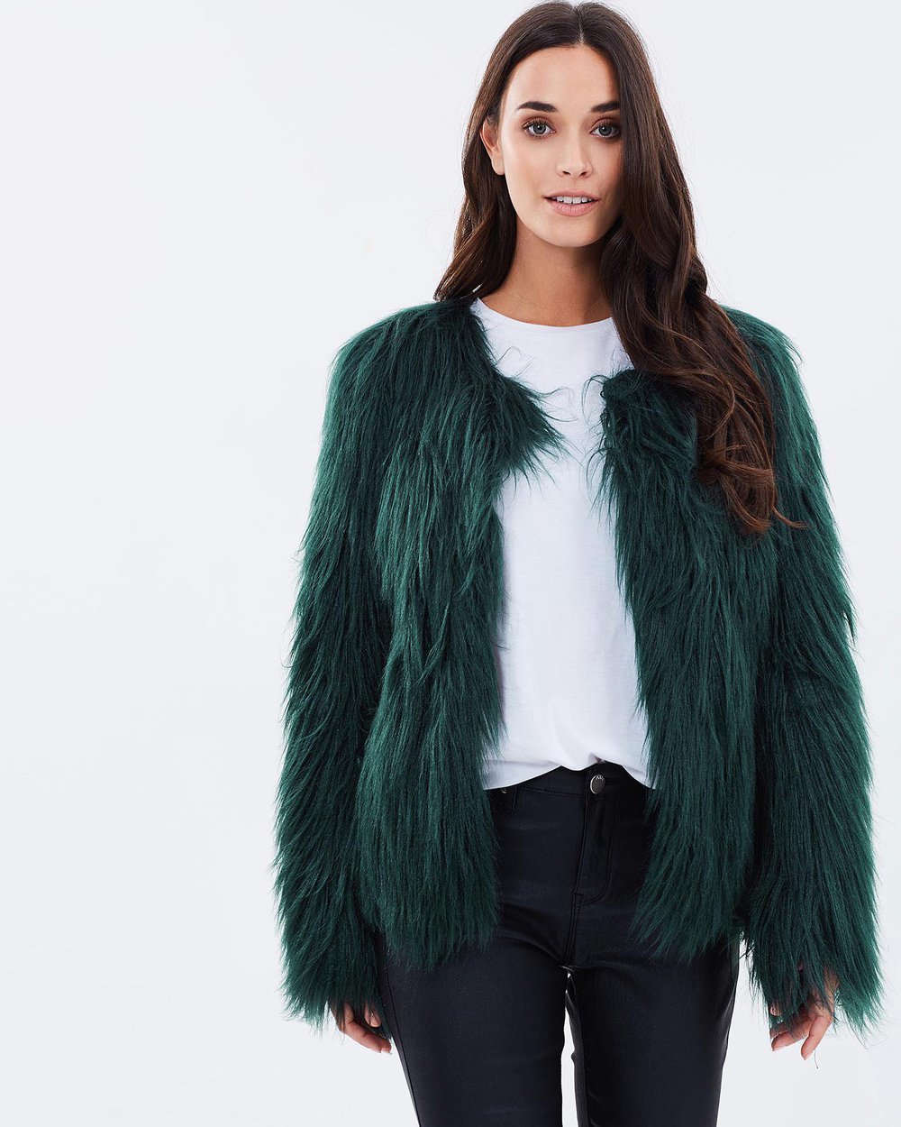 Cheap designer Green Unreal Fur