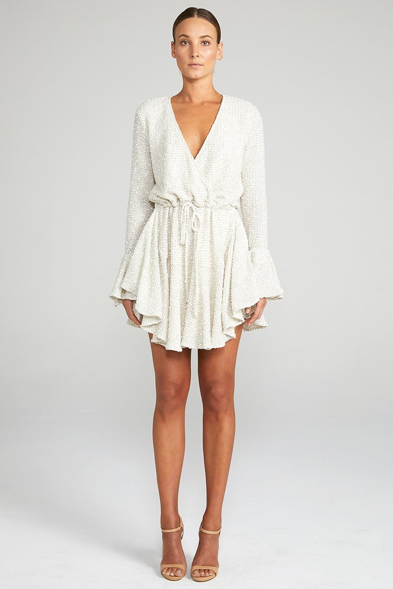 Affordable Shona Joy Aimee Frill Cuff Drawstring Mini Dress