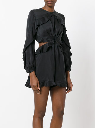 Hire a Zimmermann Zimmermann Flutter Playsuit Black