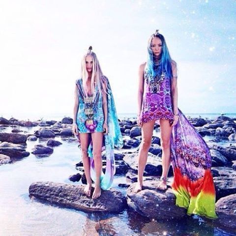 Formal rental Camilla Horizon Daze Short Sheer Overlay Dress