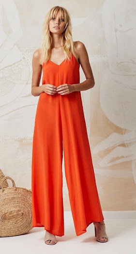Borrow a Mister Zimi Red Delilah Silk Jumpsuit