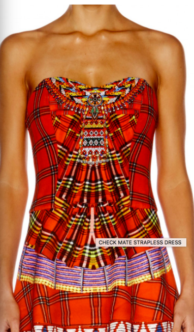 For rent a Camilla Check Mate Strapless Dress