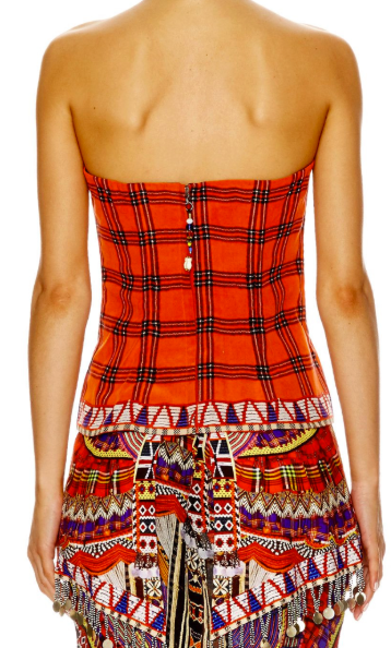 For rent a Camilla Check Mate Strapless Corset With Zip