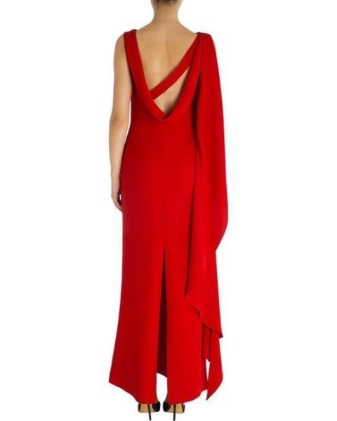 For rent a Carla Zampatti Alabaster Crepe Harlow Gown