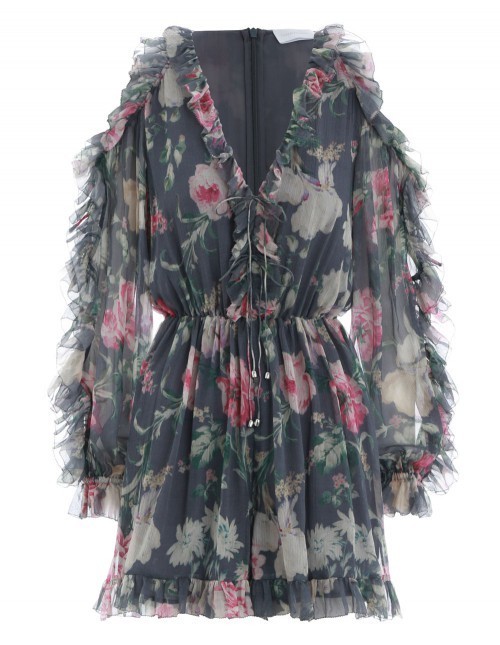 Designer rental Zimmermann Iris Tie Playsuit