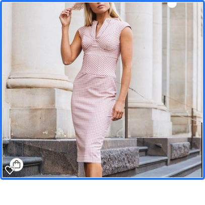 Designer rental Cue Gingham Pencil Dress