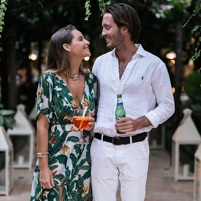 Loan a Lisa Ho Banana Palm Print Dress